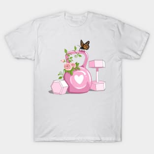 Dumbells and Butteflies T-Shirt